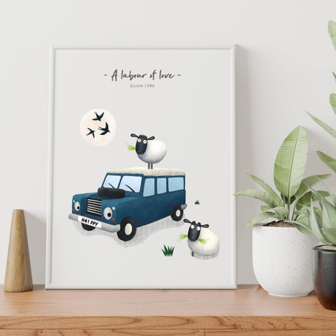 A Labour Of Love - Landy Personalised Print